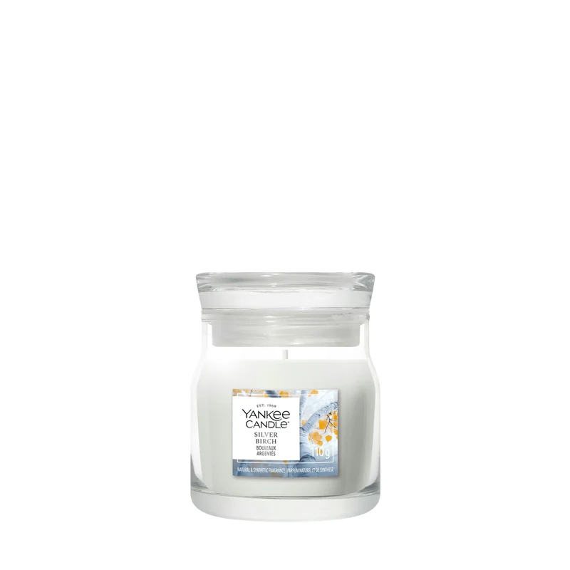 Candela piccola Signature Silver Birch 110g Neutri Yankee Candle