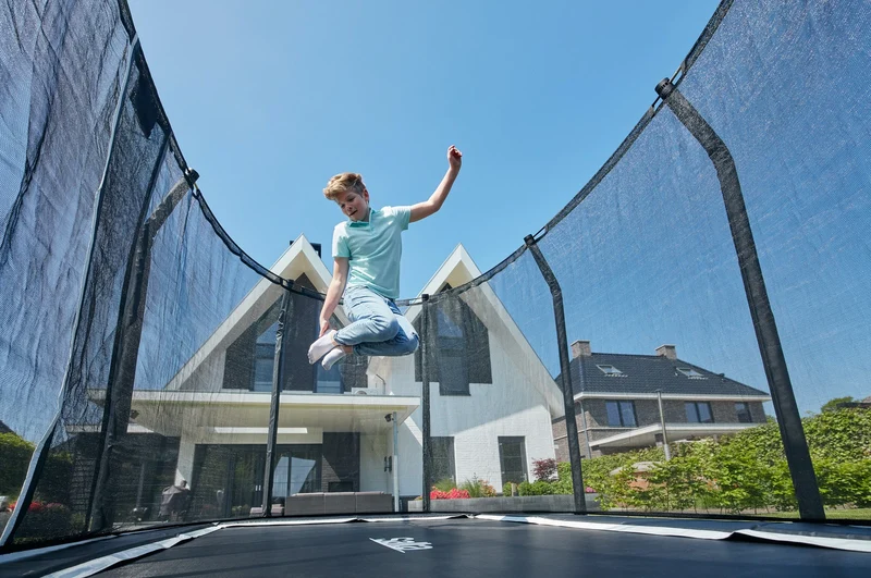 Salta Premium Ground Trampoline met Veiligheidsnet - 214 x 153 cm - Zwart