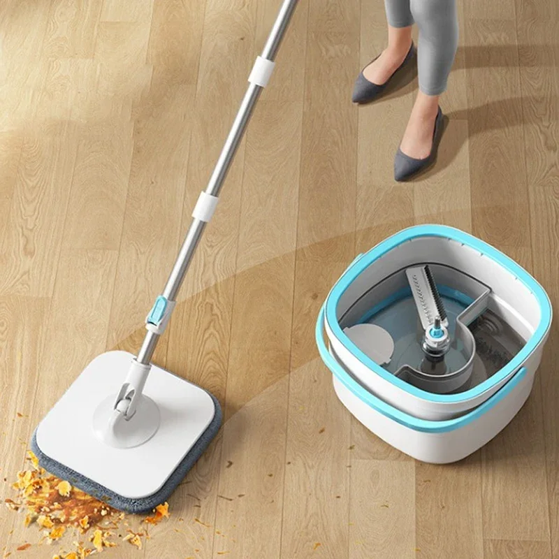FreshFlo – 360° Roterende moppe og spandsæt med håndfrit vridesystem