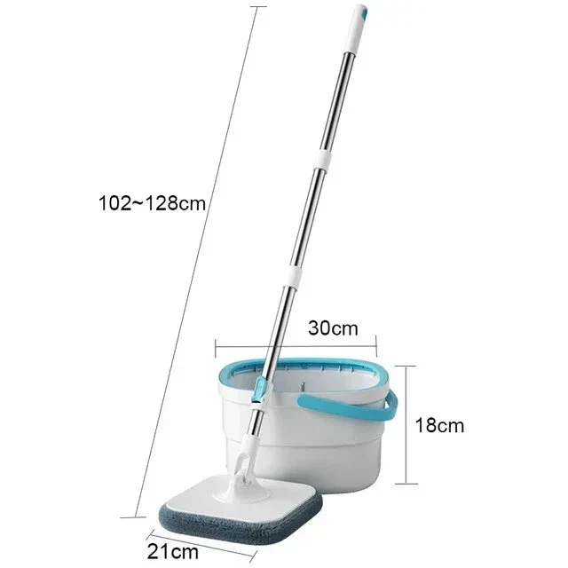 FreshFlo – 360° Roterende moppe og spandsæt med håndfrit vridesystem