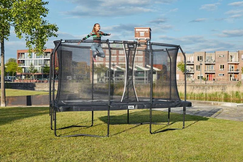 Salta Premium Edition Trampoline met Veiligheidsnet - Zwart - 214 x 305 cm