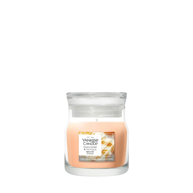 Candela Piccola Signature Tangerine & Vanilla 110g Arancione Yankee Candle