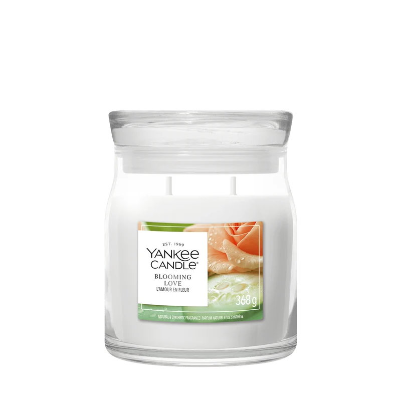 Candela Giara Media Blooming Love 368g Bianco Yankee Candle