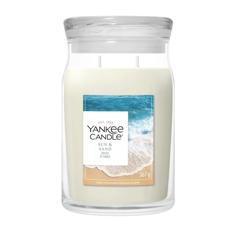 Candela grande Signature Sun & Sand 567g Neutri Yankee Candle