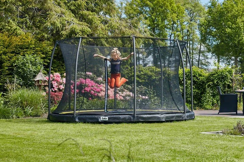 Salta Comfort Edition Ground Trampoline met Veiligheidsnet - 366 cm - Zwart