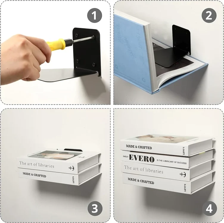 BookGlide - Væg bogreol med et elegant og moderne usynligt design
