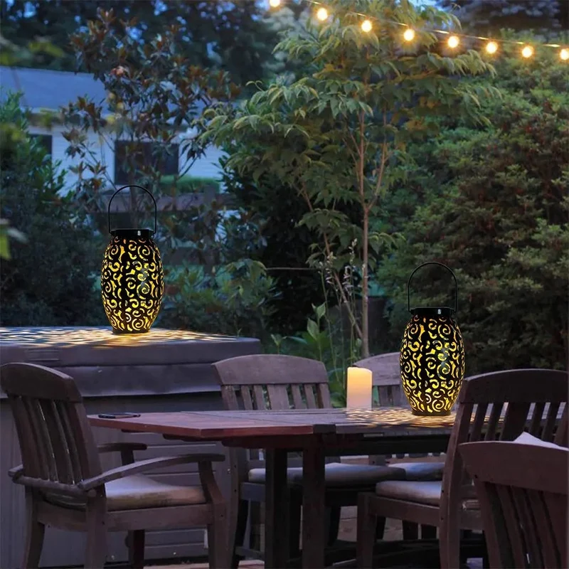 SolAura - Stilfuld solcellelanterne med varmt LED-lys