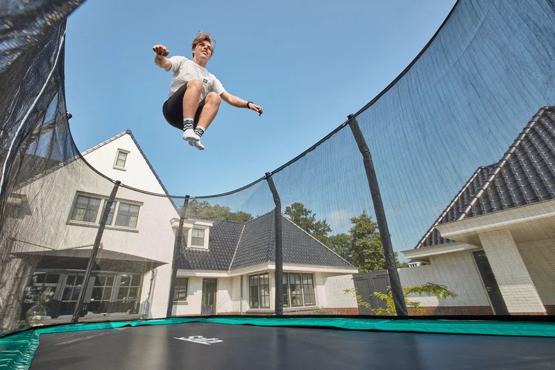 Salta First Class Trampoline met Veiligheidsnet - 427 x 244 cm - Groen