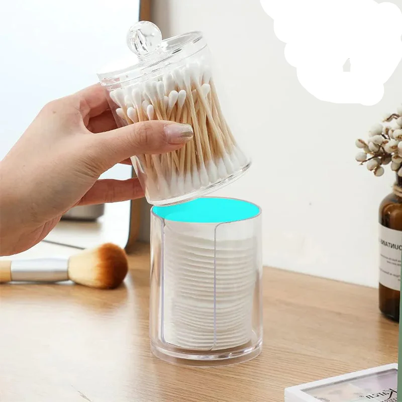ClarityCase – Dobbelt Lag Bomuldspude Dispenser med Effektiv Opbevaring