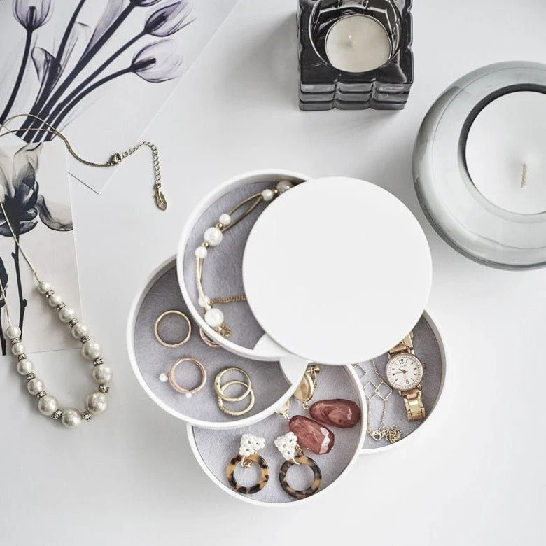 TwistStack – Drejbar Smykkeorganizer med Flersidet Opbevaringsdesign