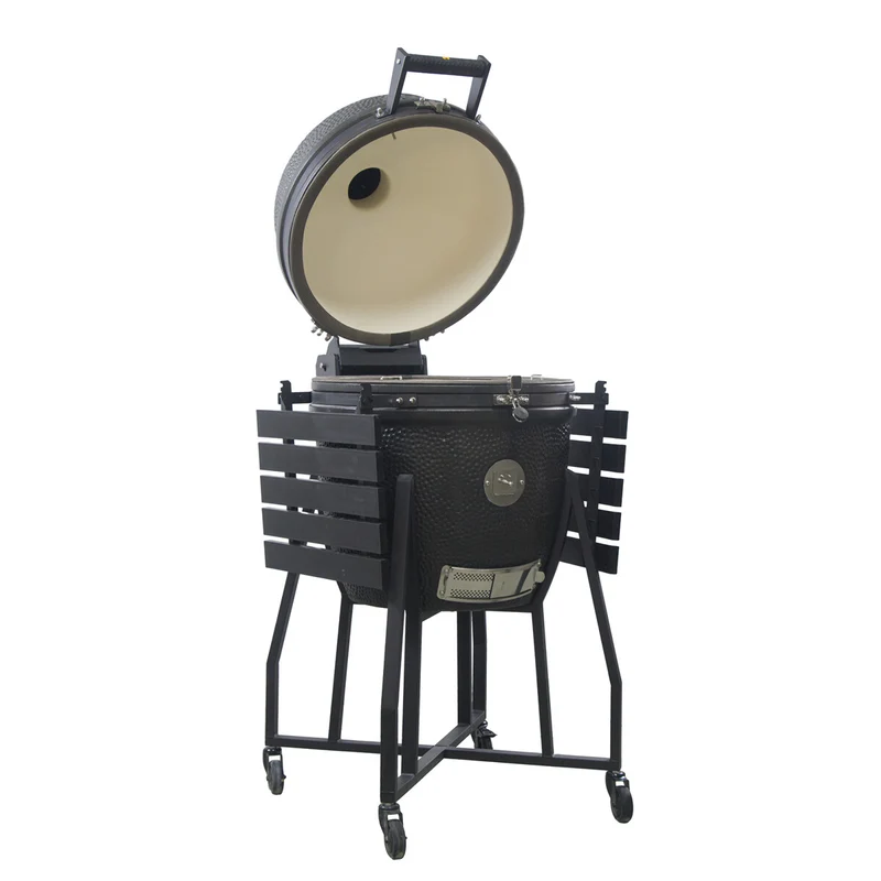 Barbecue a Carbone Ember Kamado Classic L Nero Opaco con Carrello GRLLR