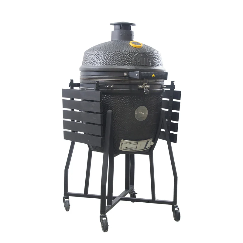 Barbecue a Carbone Ember Kamado Classic L Nero Opaco con Carrello GRLLR