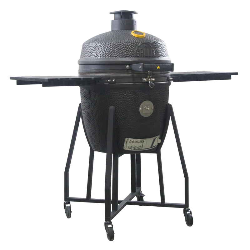 Barbecue a Carbone Ember Kamado Classic L Nero Opaco con Carrello GRLLR