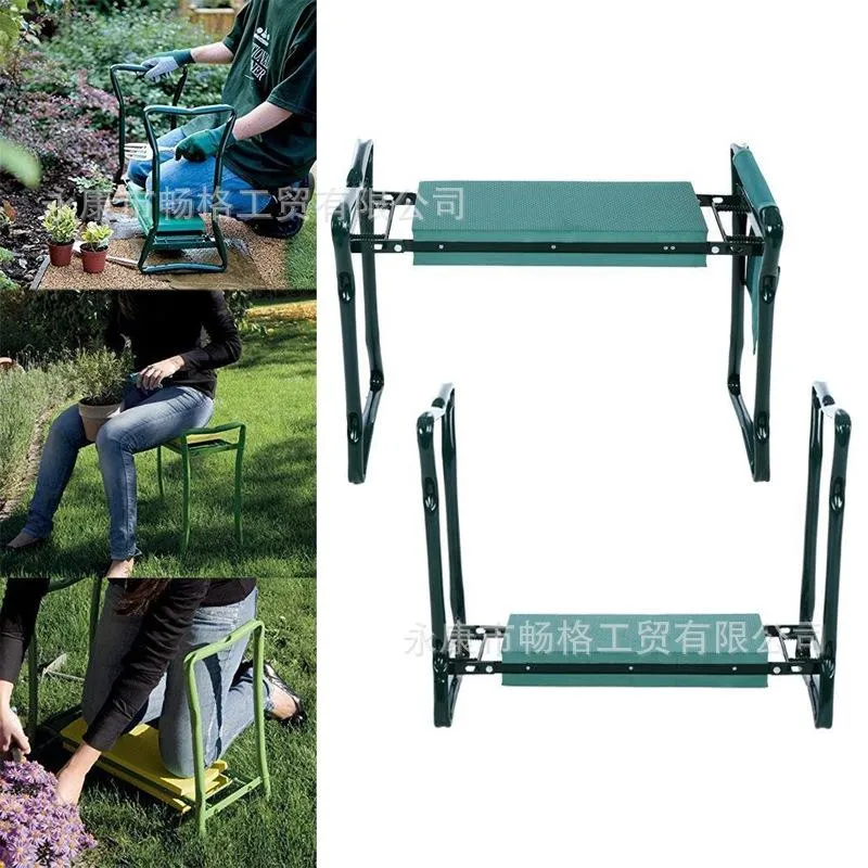 GardenEase – Sammenfoldeligt havesæde og knæler med værktøjsopbevaringspose