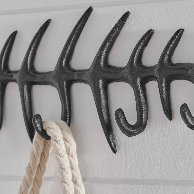 AquaHook – Dekorativ fiskeskelet-vægkrog til hjemmeorganisation