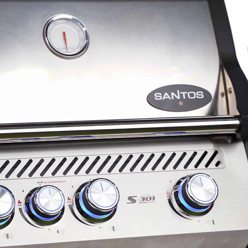 Barbecue a Gas S-301 Pro Acciaio Inox Santos