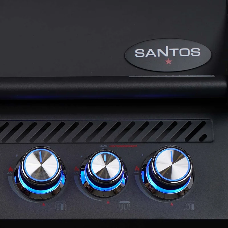 Barbecue S-410 PRO a Gas da Incasso 81.4x31x54cm Nero SANTOS