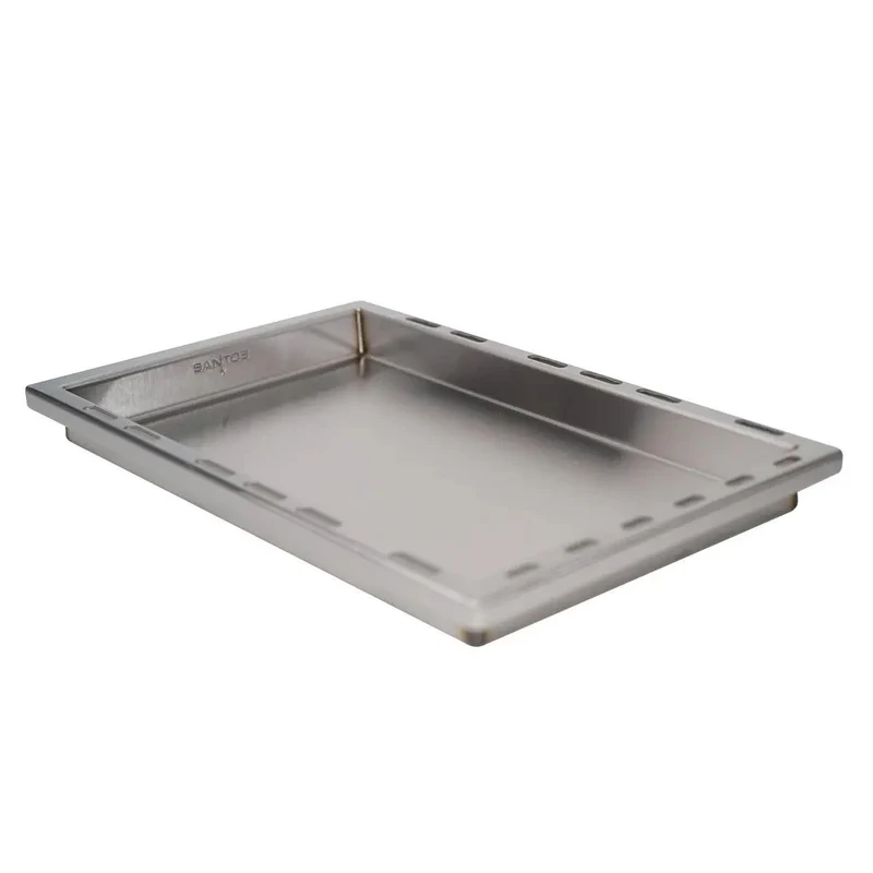 Plancha Einsatzpfanne per Barbecue 37,7 x 42,8 x 4 cm Acciaio Inox SANTOS