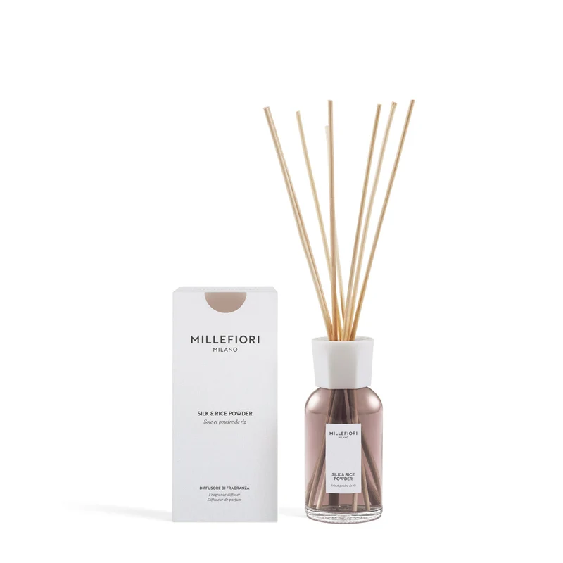 Diffusore a Bastoncini Silk & Rice Powder 100 ml MILLEFIORI MILANO