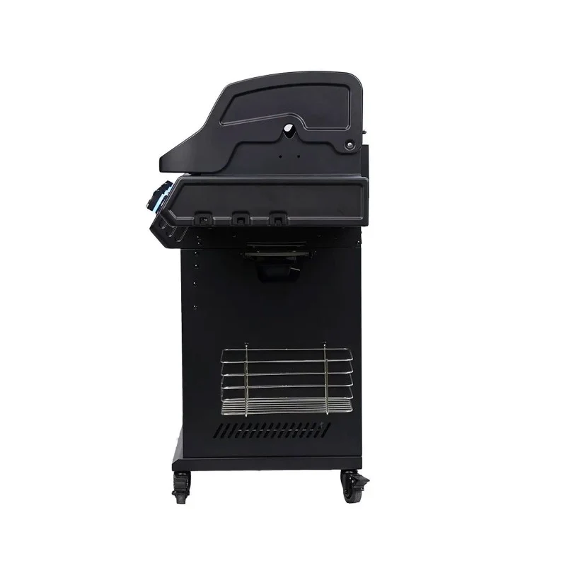 Barbecue a gas 153x64x119 cm Nero Opaco SANTOS S-418 PRO BLACK MATTE CON COPERTURA OMAGGIO