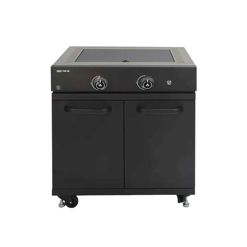 Modulo Piano Cottura Outdoor 2 Bruciatori 88.5x80x63.6 cm Nero GRLLR