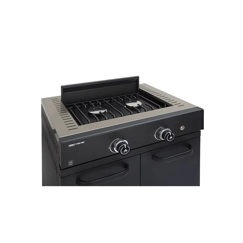 Modulo Piano Cottura Outdoor 2 Bruciatori 88.5x80x63.6 cm Nero GRLLR