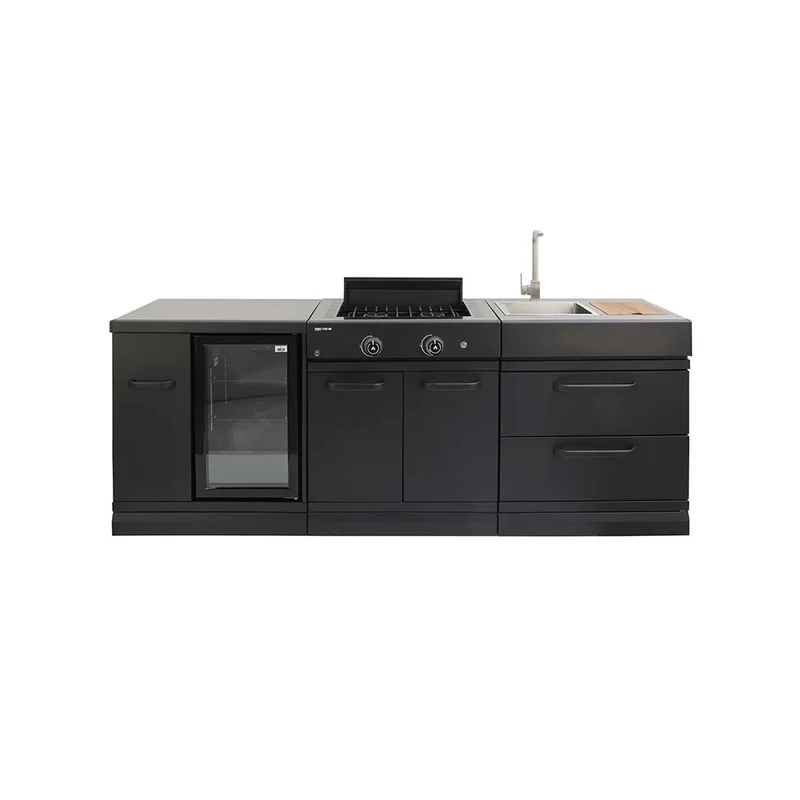 Modulo Piano Cottura Outdoor 2 Bruciatori 88.5x80x63.6 cm Nero GRLLR