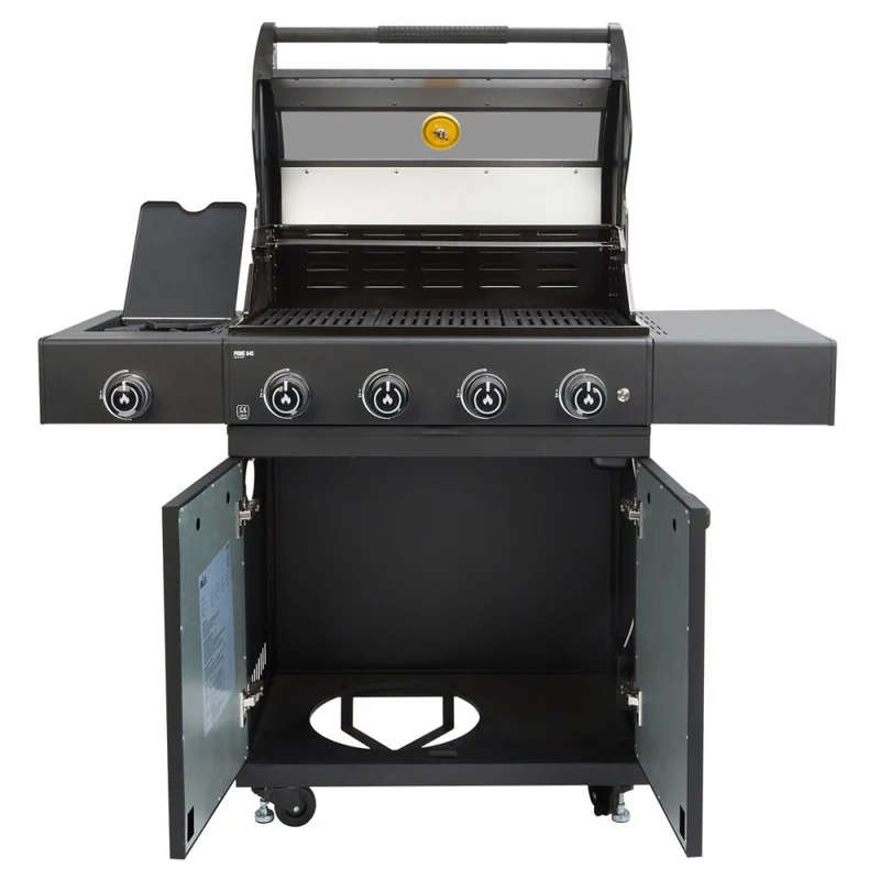 Barbecue a Gas Prime G4S 4 Fuochi 138x54x117.5 cm Nero GRLLR