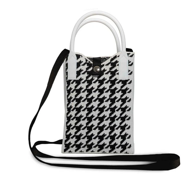 Porta Cellulare in Poliestere a Maglia Pied de Poule WD LIFESTYLE