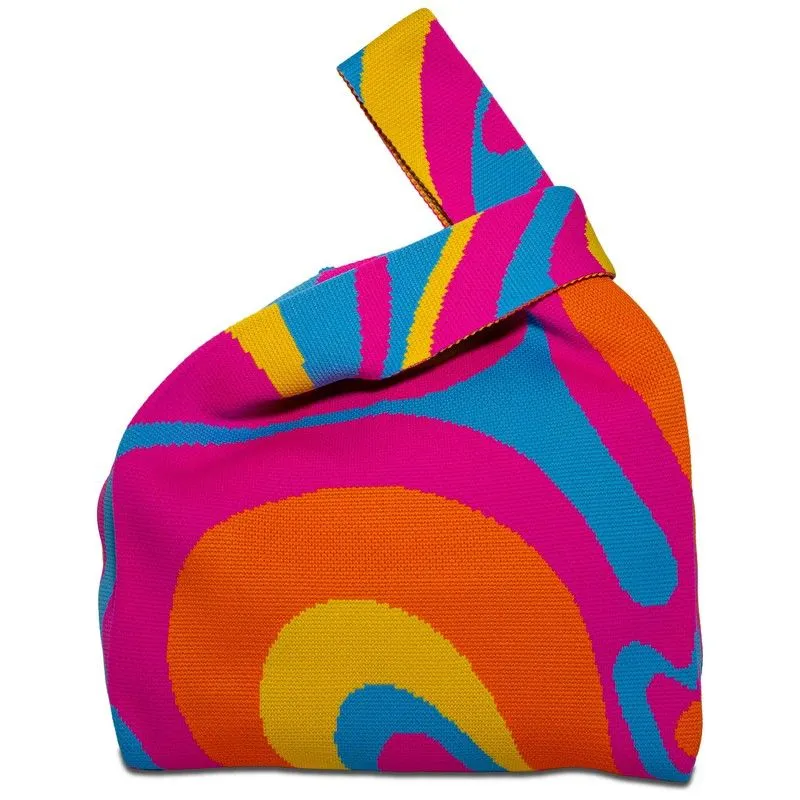 Borsa a Mano Knitted Knot 30x31 cm Onde Colorate WD LIFESTYLE