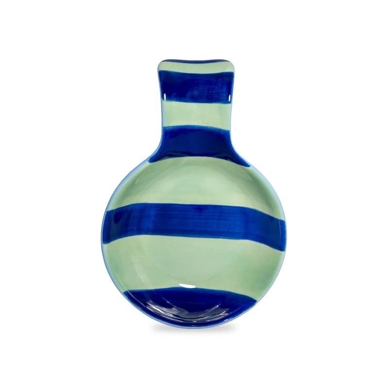 PoggiameStolo in Stoneware 17.3 x 12 x 3.2 cm Verde Blu WD LIFESTYLE