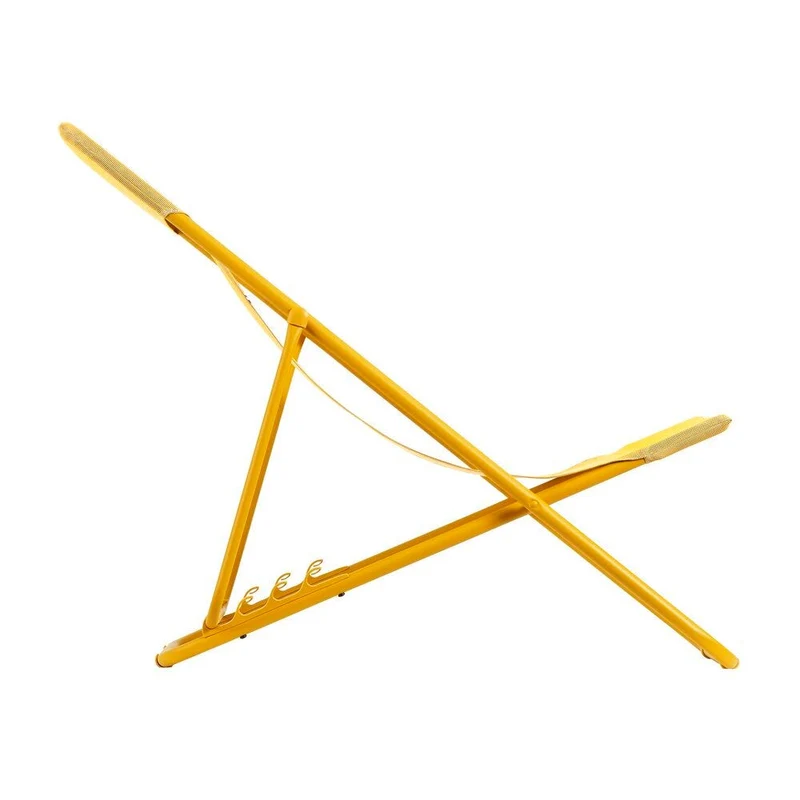 Lafuma Sedia a sdraio pieghevole multi-posizione Maxi Transat Giallo Miele 58cm
