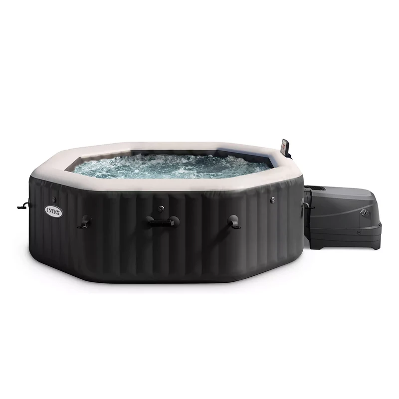 Intex Spa Idromassaggio Jet & Bubble Deluxe 6 posti Nero