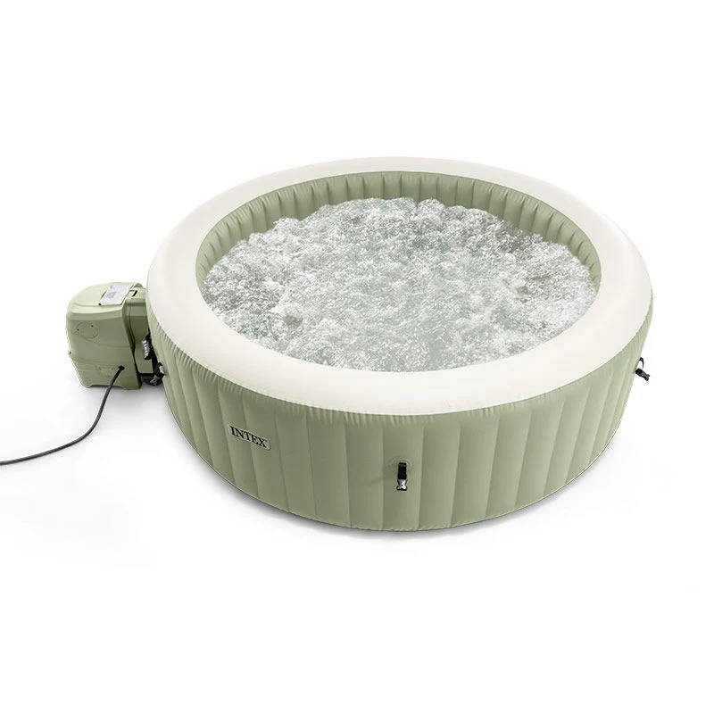Intex Spa Idromassaggio PureSpa Bubble Massage 6 posti Verde Oliva