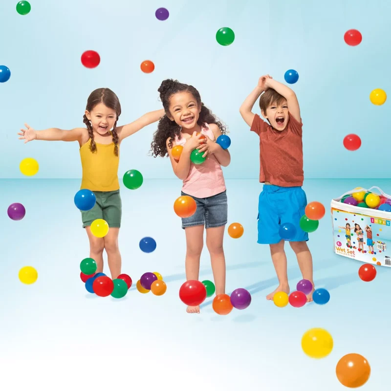 Intex Set 100 Palline Fun Ballz D8cm Multicolore