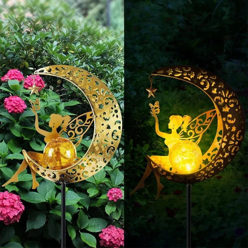 LunaGlow - Magisk Solar Måne Fe-lys til haver
