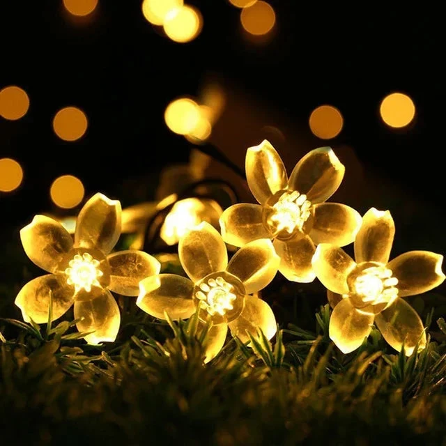 BlossomGlow - Peach Blossom Fairy Lights for en romantisk og indbydende haveatmosfære