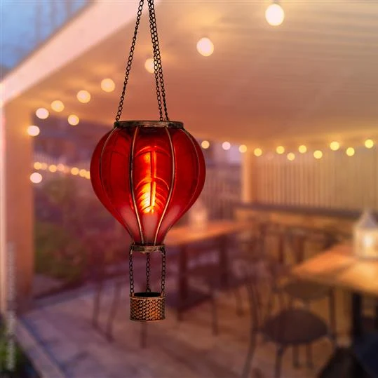LumiGlow - Hængende sollanterne med flammeeffekt for en magisk udendørs stemning