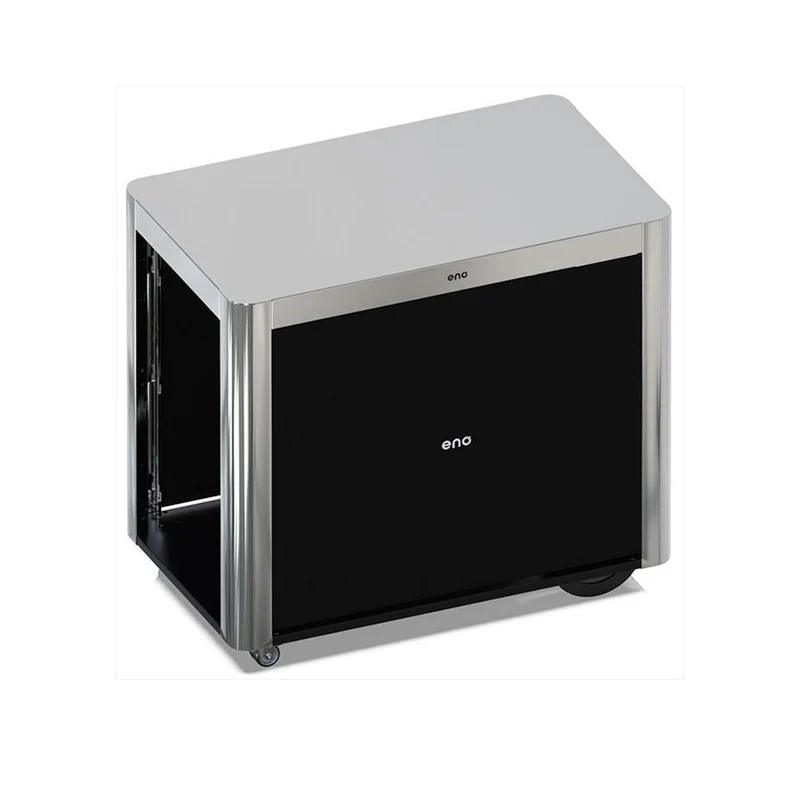 ENO Carrello barbecue Achille con tendina in acciaio inox 81x92x55 cm argento