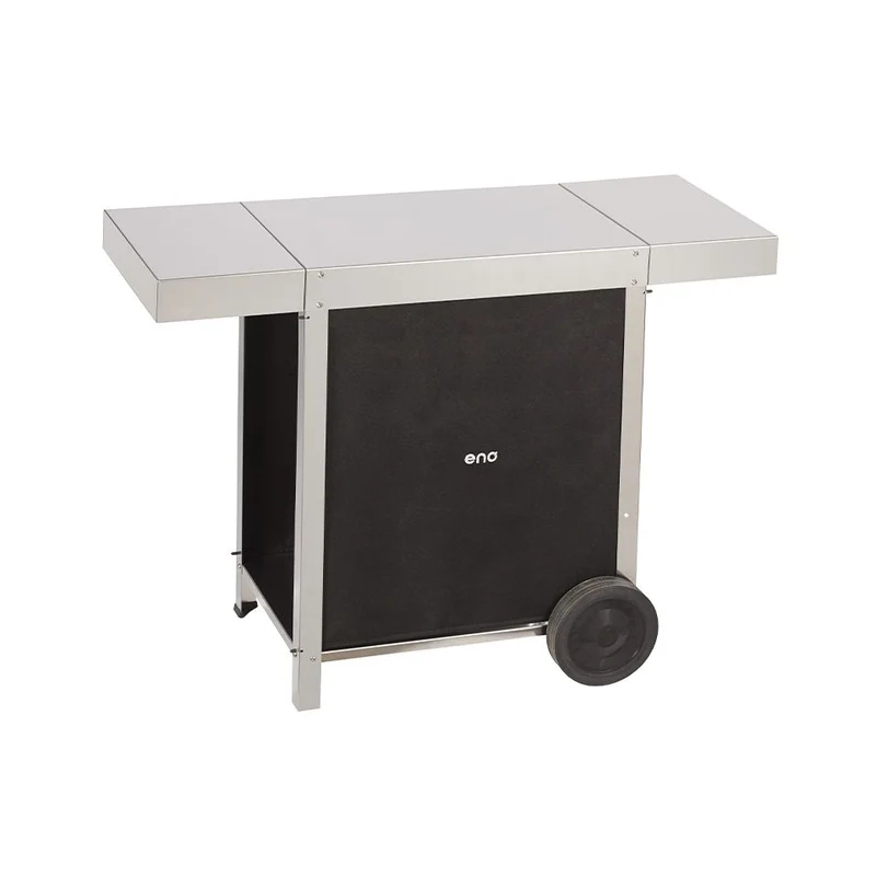 ENO Carrello barbecue Oscar in acciaio inox 83x112x42 cm argento