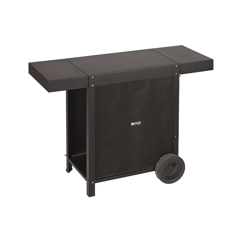 ENO Carrello barbecue Oscar in acciaio zincato 83x112x42 cm nero