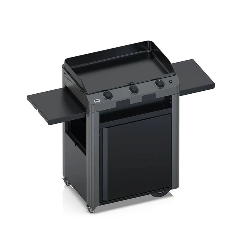ENO Plancha a Gas Fusion 75 con Carrello, 75 cm, Grigio Cargo