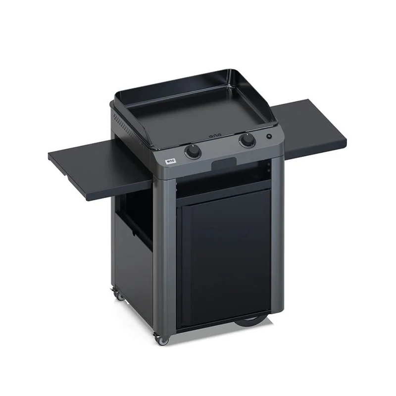 ENO Plancha a Gas Fusion 60 con Carrello, 60 cm, Grigio Cargo