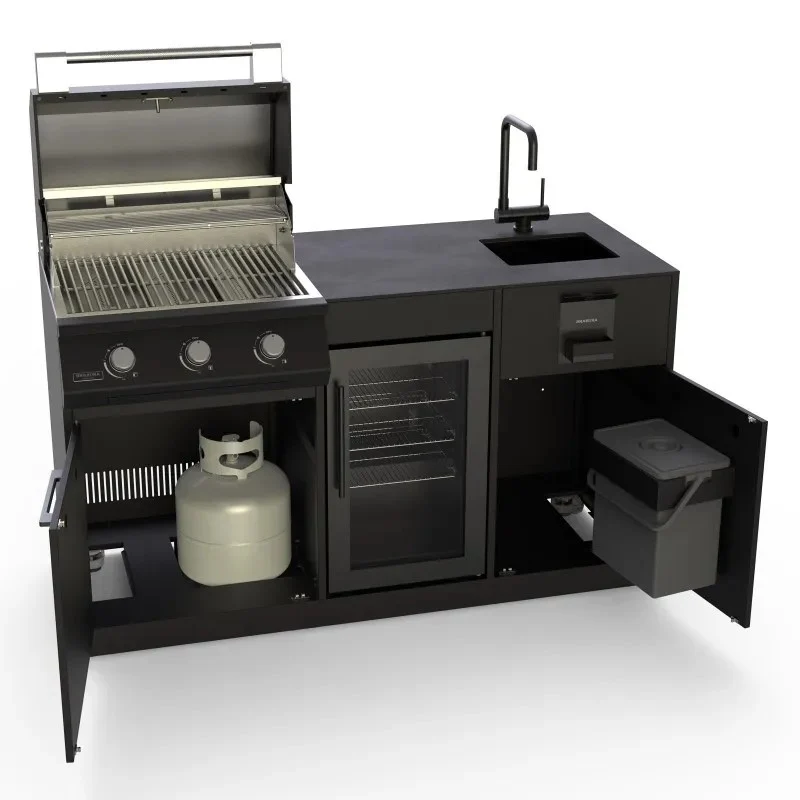 CUCINA DA ESTERNO BRABURA LITE 300 159,4X62,5X92 CM NERO