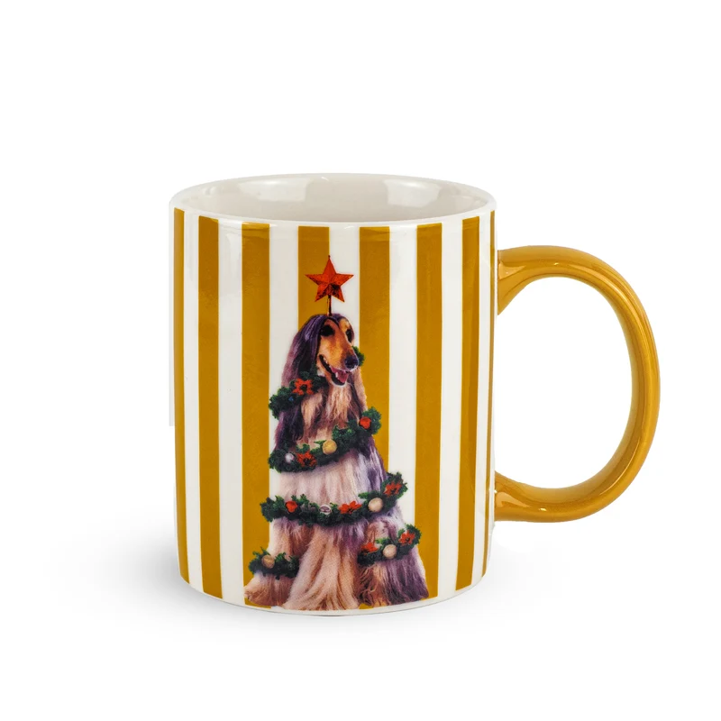 Tazza Natalizia Levriero 330ml in porcellana