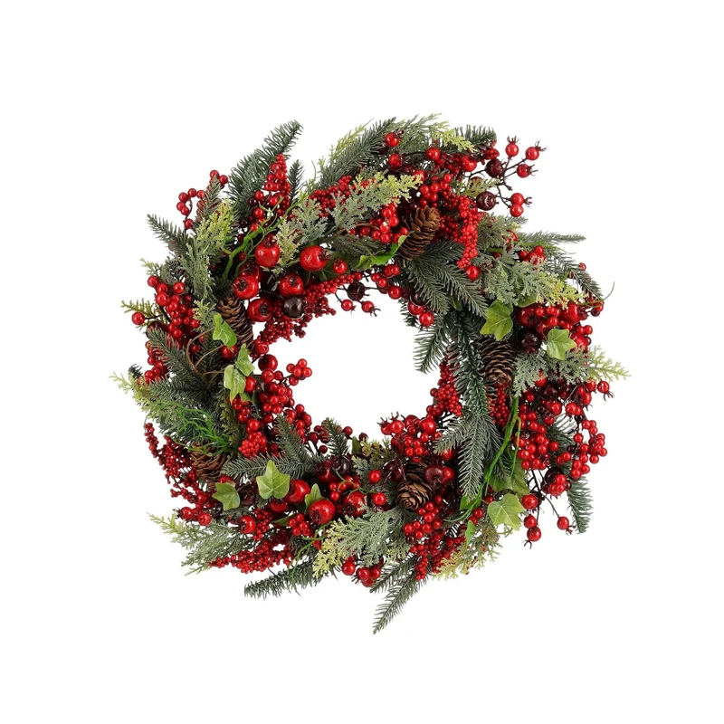 MICA Decorations Ghirlanda Norah 13xD50 cm, rosso/verde