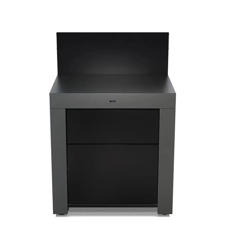 ENO Modulo piano di lavoro con due cassetti 80x62x115 cm grigio e nero