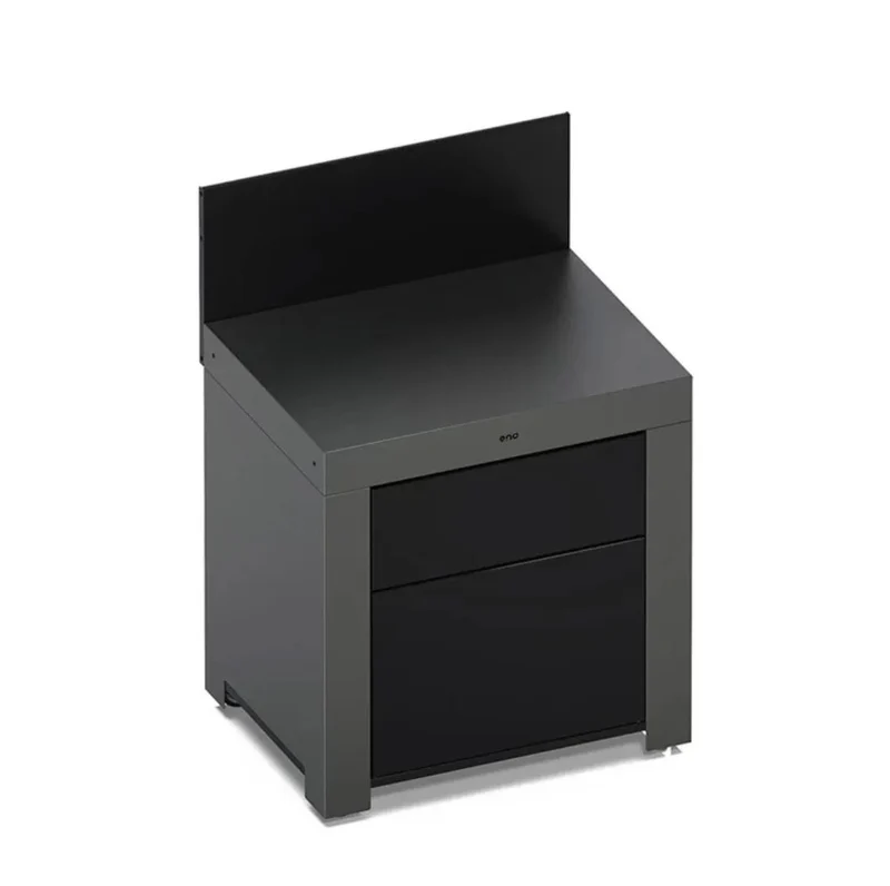 ENO Modulo piano di lavoro con due cassetti 80x62x115 cm grigio e nero