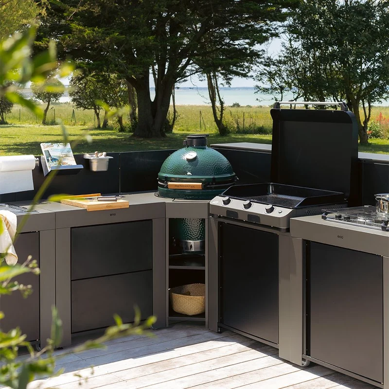 ENO Modulo angolare per Kamado 115x82x82 cm grigio cargo