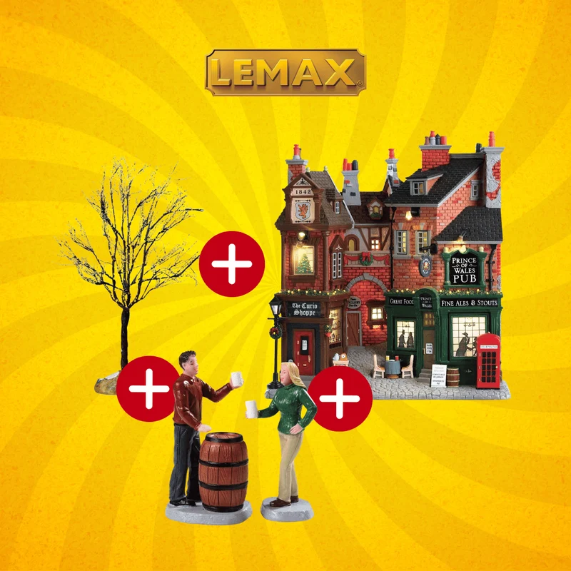 OFFERTA LEMAX GENERAL - ENGLISH LANE + CHEERS! + BUTTERNUT TREE